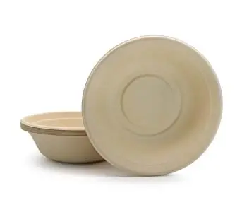 32 oz Bagaço de cana-de-açúcar à prova de óleo descartável biodegradável para serviço pesado extra grande