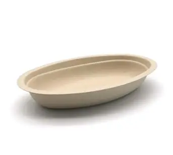 700 ml de óleo de cana-de-açúcar resisitante de fibra de bagaço de fibra natural descartável para ir grande tigela de almoço quadrado profundo