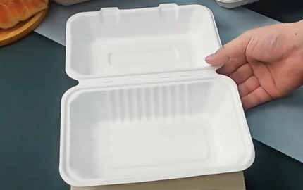 Teste de utensílios de mesa compostáveis à prova d'água