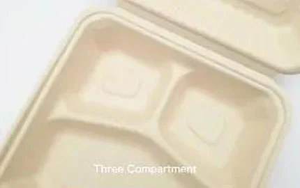 Caixa de garra resistente descartável à base de plantas biodegradável sustentável de 9 polegadas e 3 Comp