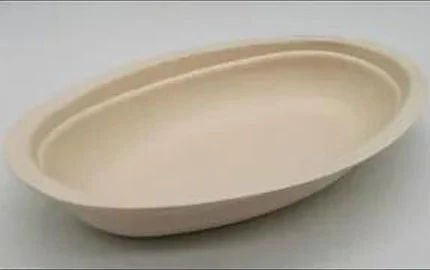 Tigela descartável de fibra de bagaço de cana-de-açúcar compostável