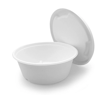 Congelador biodegradável durável de 1500 ml, seguro, fibra natural extra grande, tigela de sopa redonda